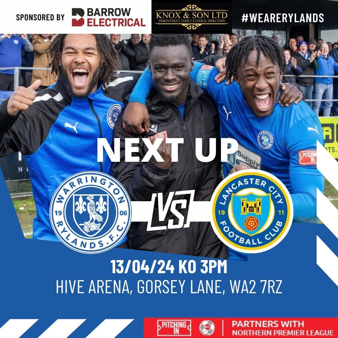 MATCH PREVIEW: Lancaster City FC (H)